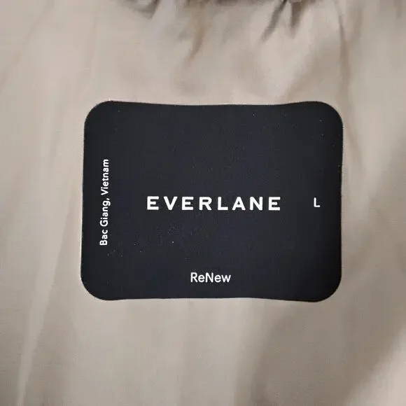 Everland The Renew Parka Men's L Tan Hooded Long 100% Recycled Polyester #J5326 - Picture 5 of 11